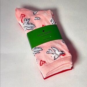 kate spade Pink Bird Pattern Socks
